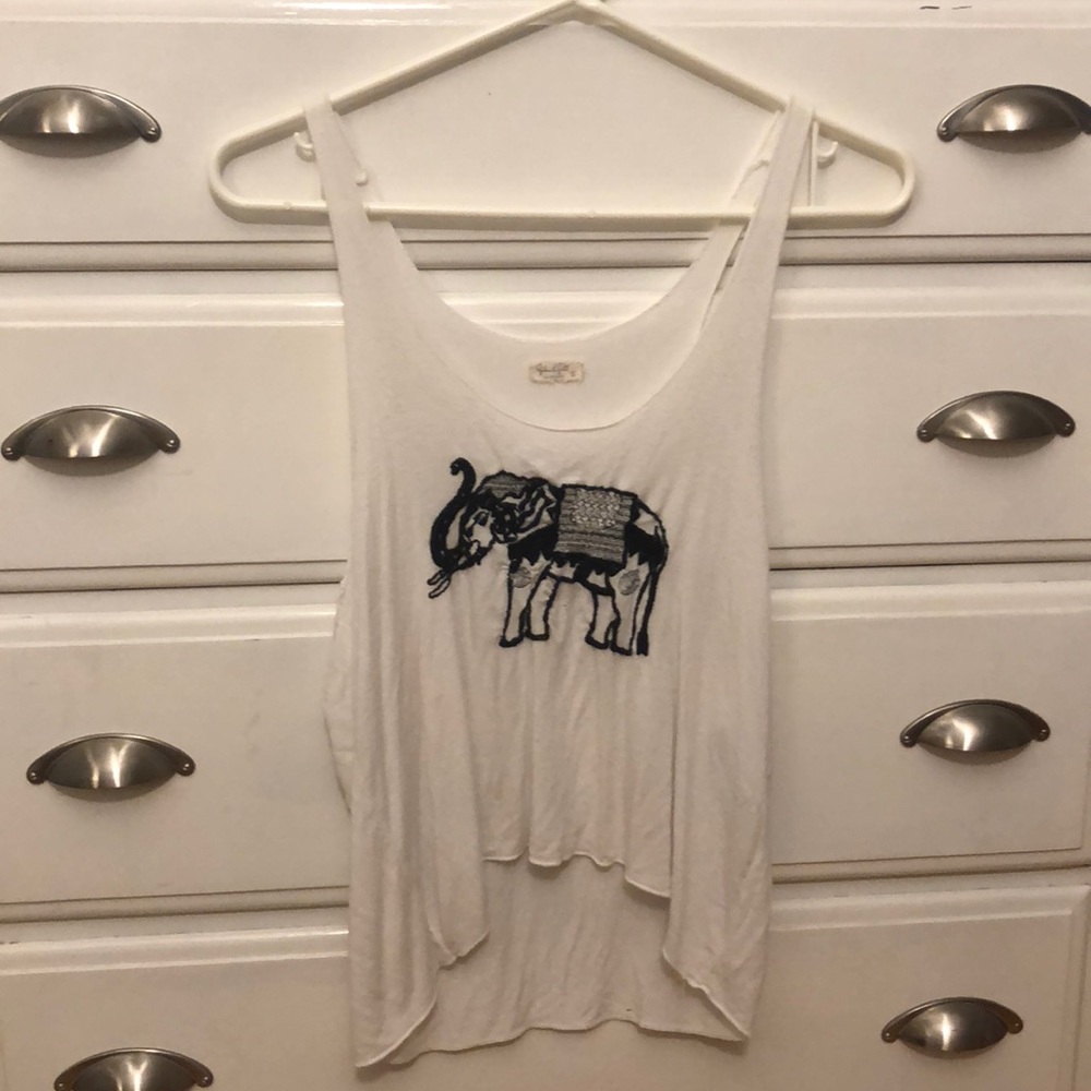 White/Black // Brandy Melville // Elephant Shirt